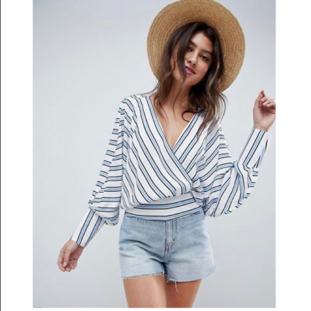 Batwing Plunge Top